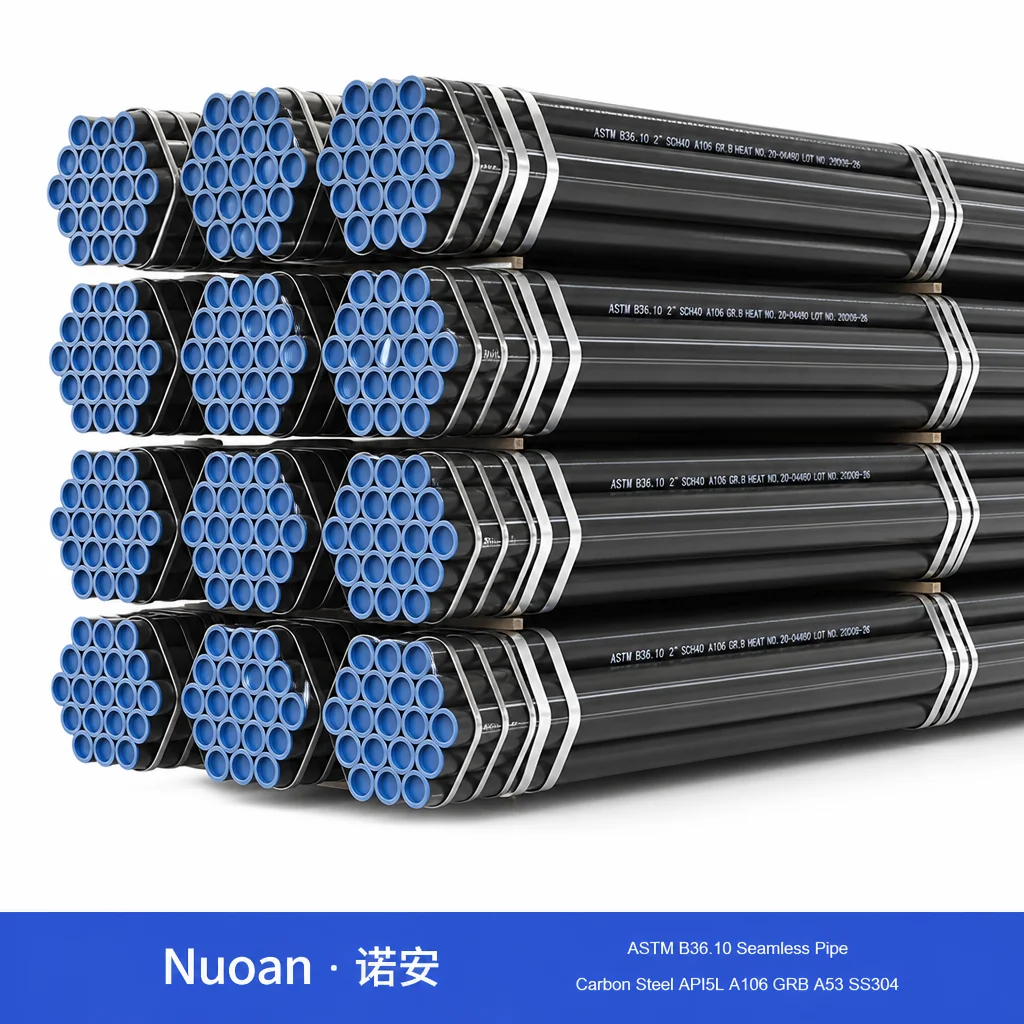 ASTM B36.10无缝管碳钢API5L A106 GRB A53 SS304 SS316 SS321 5.8M 6M