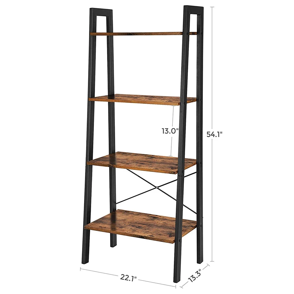 4 Tier Wooden Stands Indoor Living Room Modern Display Racks Books ...