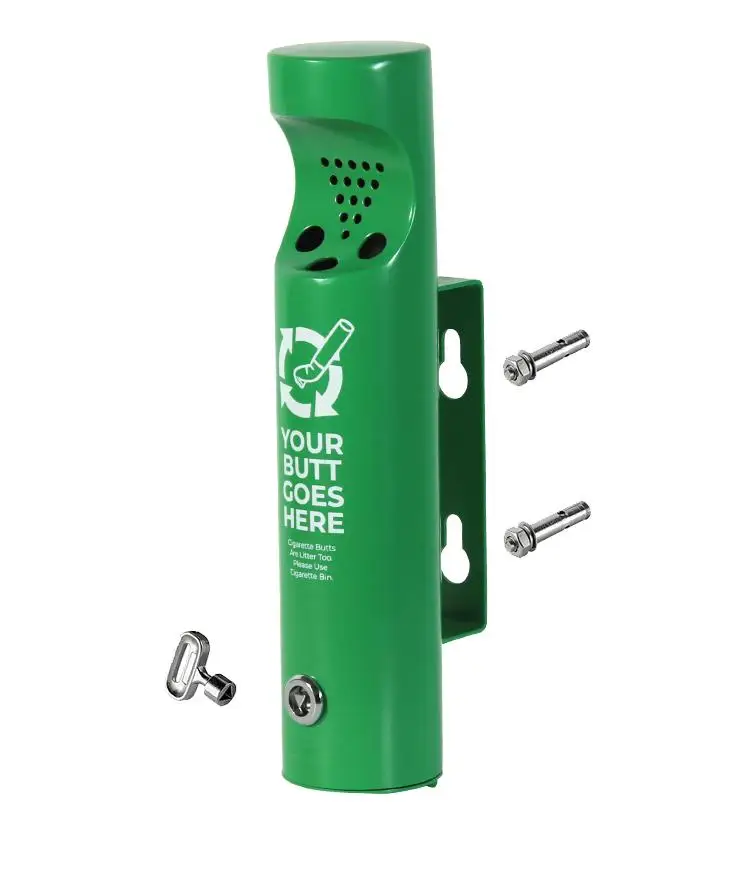 Factory Direct Sales 304 SUS Wall Mounted Ashtray Outdoor Stainless Steel Windproof Ashtray