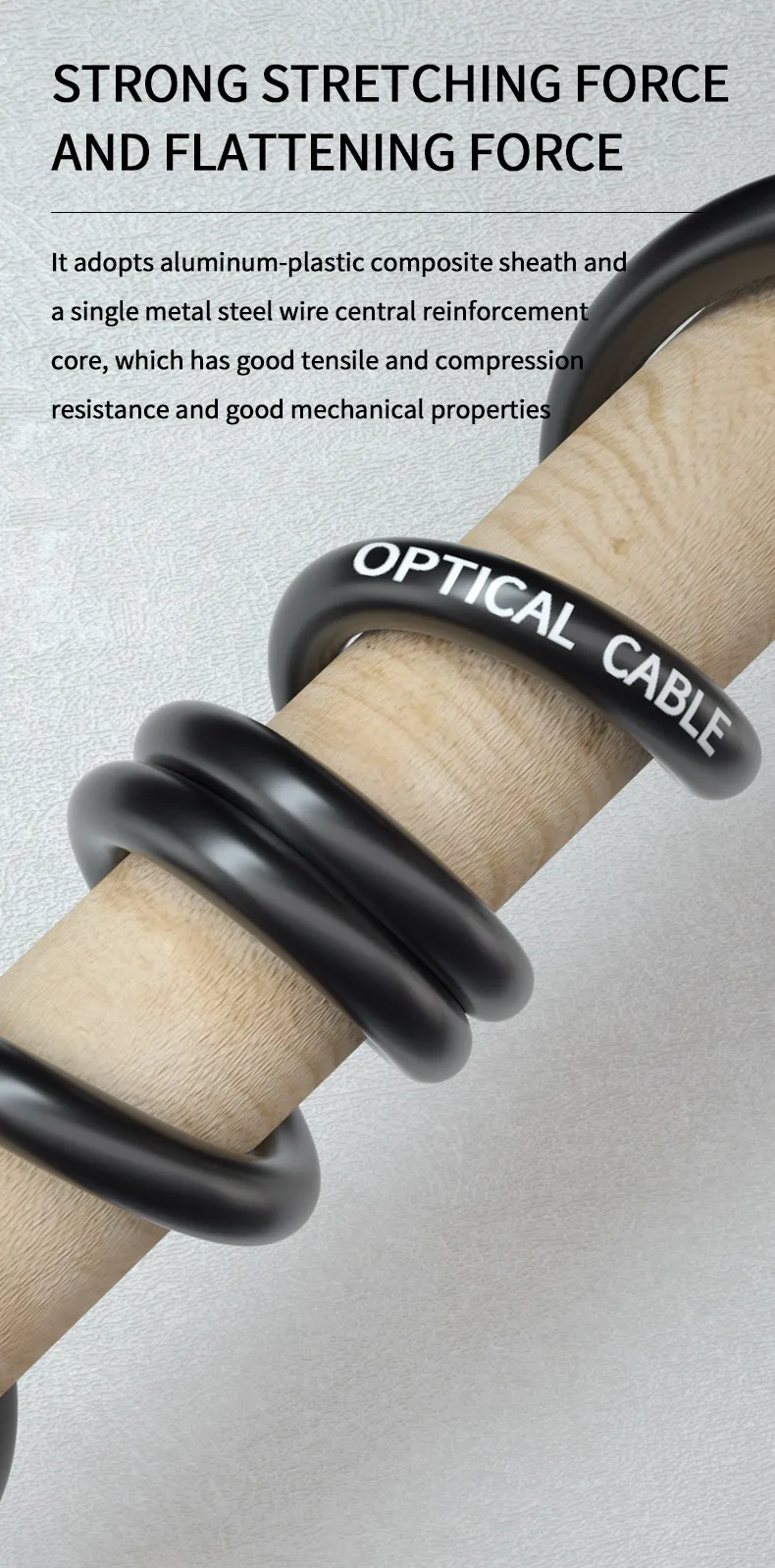 144 Core G652D Armored Fiber Optic Cable with Corrosion Resistant and Low Loss for Telecom Communication