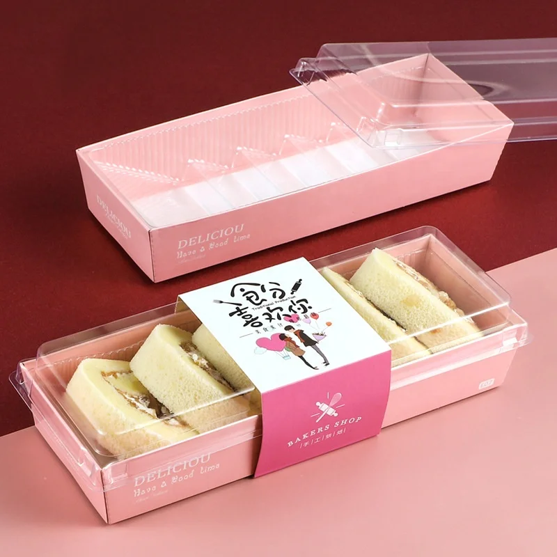 New Product Sandwich Box Plastic Container Muffin Cheese Pastry Dessert Sushi Fruit Food Container Box Transparent Candy Box