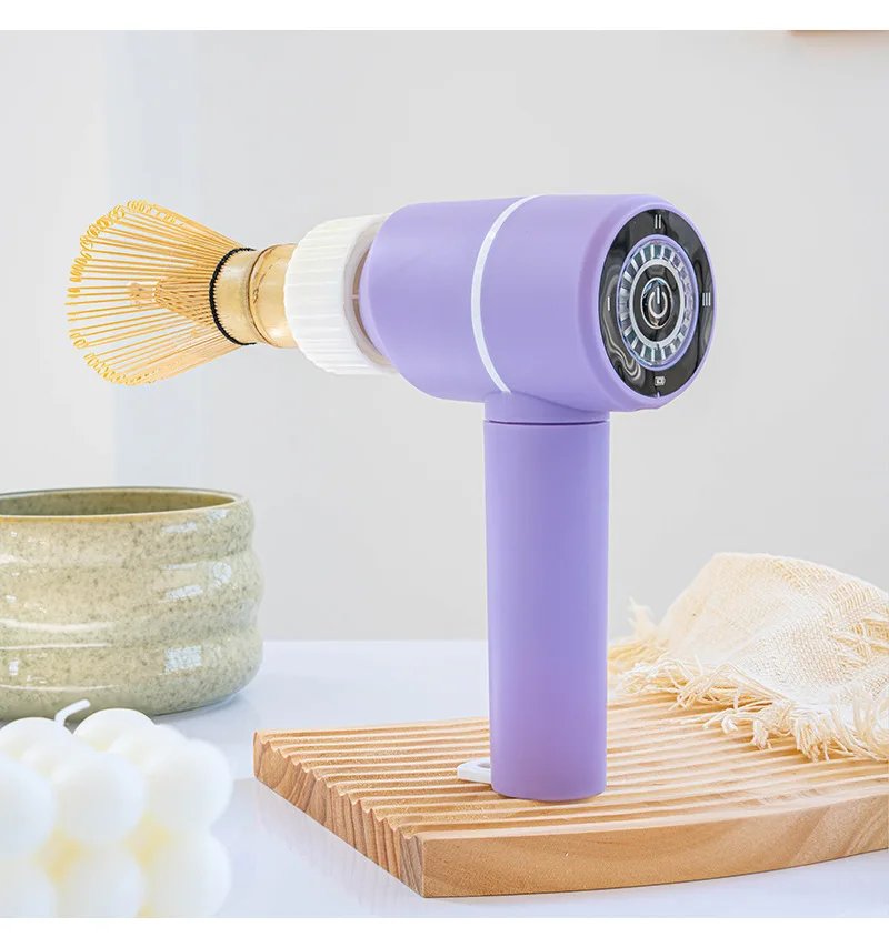 Electric Bamboo Whisk Matcha Brush 3 Gears Adjustable Quickly Whisking Matcha Tool Home DIY Tea-Making Tools Type-C Charging details