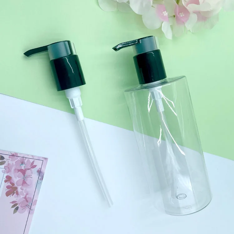 Black Long Nozzle Plastic Shampoo and Shower Gel Dispenser 24/410