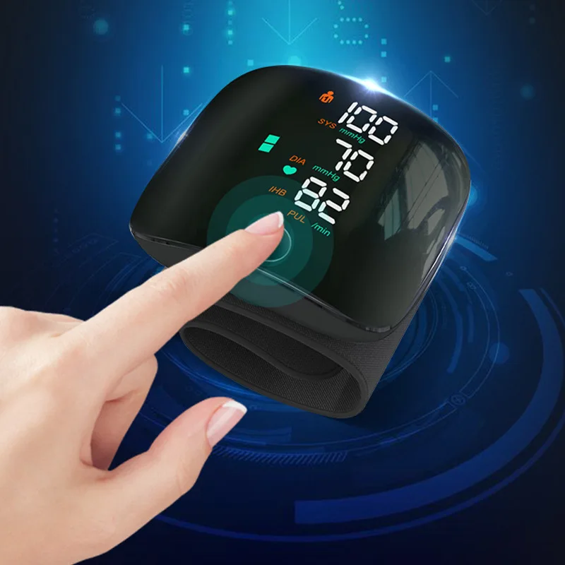 New Arrival Rechargeable Digital Wrist BP Machine with Large Screen Heart Rate Monitor Blood Pressure Monitor
