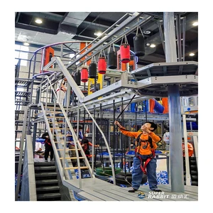 Customized Kid Rope Climbing Rope Course Equipment Children Indoor Playground Rope Course Adventure Park