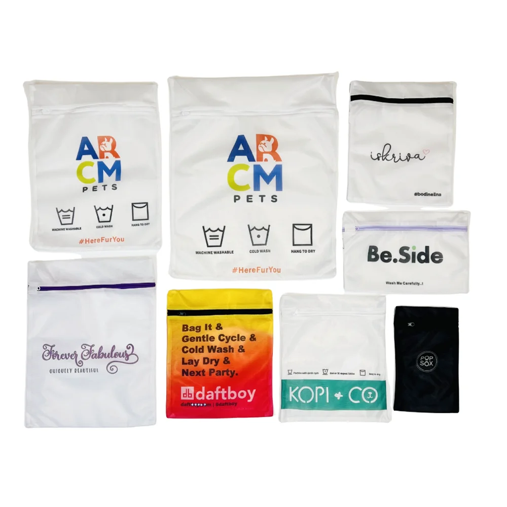 Небольшая Сетчатая Сумка для стирки с логотипом на