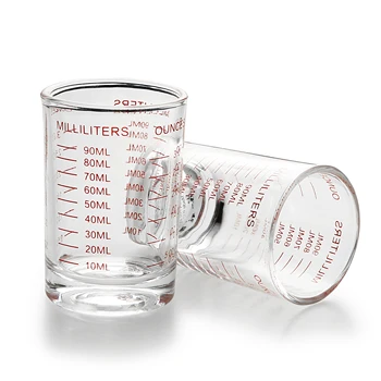 Shot Glass Measuring Cup 3 Ounce/90ML Liquid Heavy High Espresso