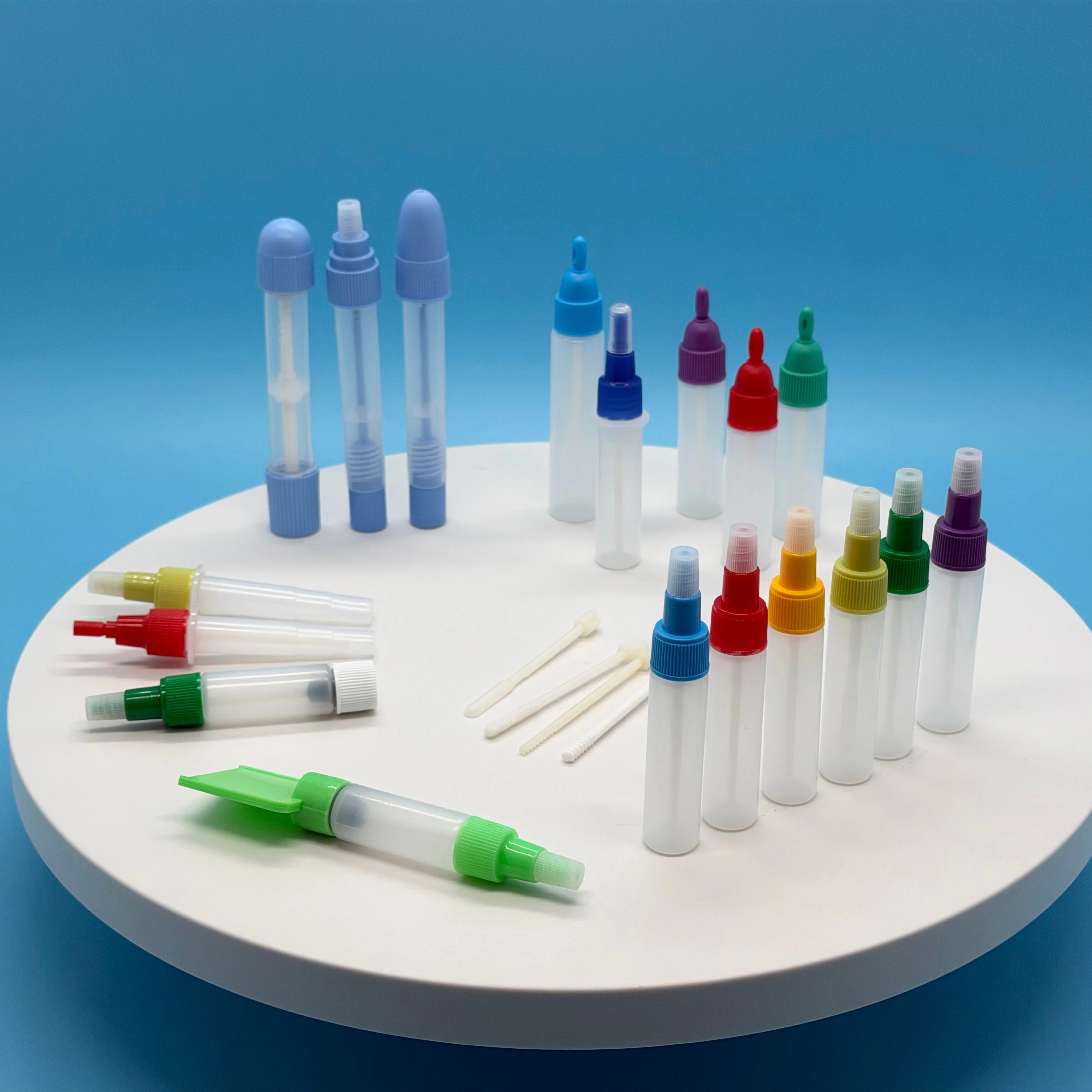 Horn Medical 5 Tubi Per Campioni Feci Con Cucchiaio Nel Tappo - Contenitori Per Analisi, Laboratorio, Hobby, Modellismo - 6,2x2,2 Cm