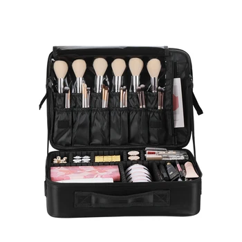 2024 Luxury professional large makeup bag Portable makeup case portable large capacity makeup nail tools storage bag