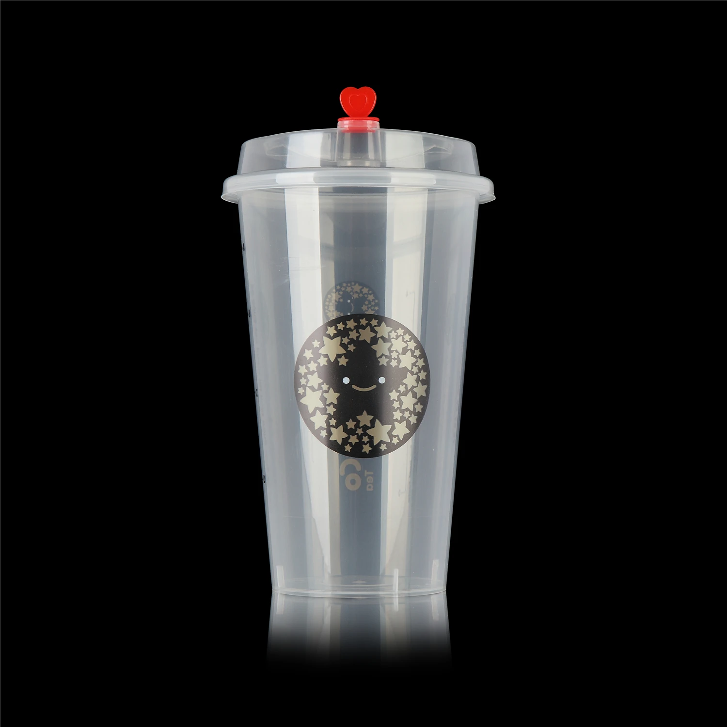 Прямая поставка с завода, прозрачная пластиковая крышка и соломинка, пластиковая чашка для молочного чая, пузырьковый чай