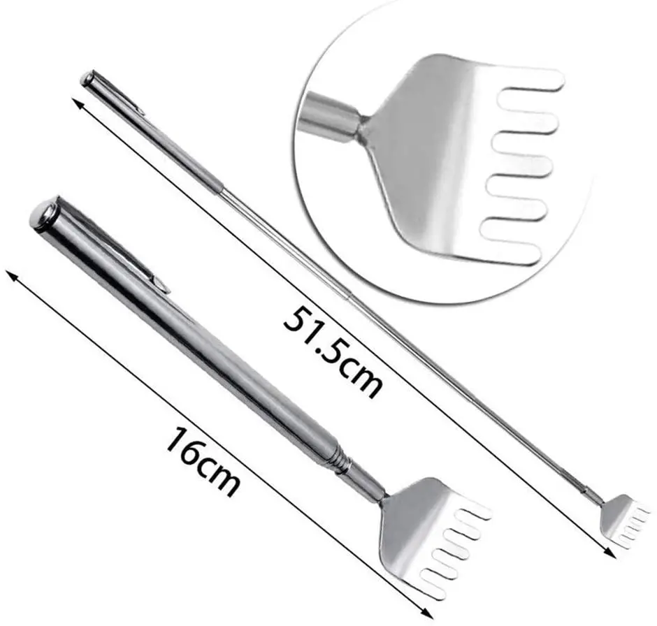 Portable Extendable Telescopic Back Scratcher Back Massager Clip