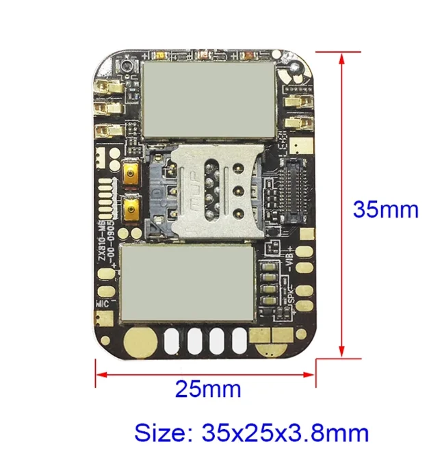 Newest ZX810 Smallest Programmable Android 3G GPS Tracking Chip 3G GPS Module tracker Gps Free App