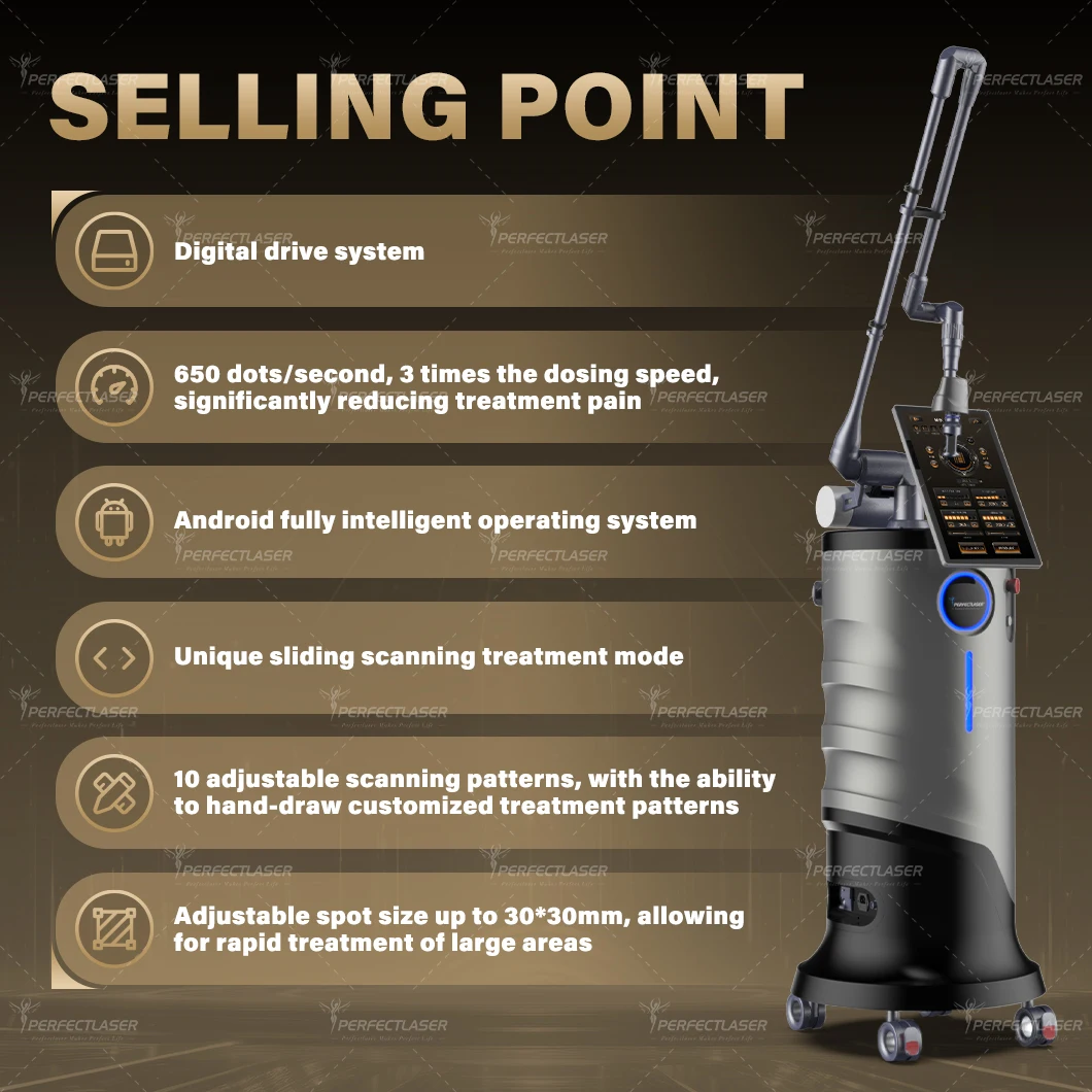 Beauty Salon Use Co2 Laser Treatment Machine Price 10600nm Wrinkle Removal Skin Rejuvenation Co2 Fractional Laser Equipment