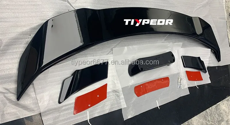 product tiypeor rear spoiler wing for 2024   2025 ford mustang gt muscle racing car exterior accessories track pack rear trunk lip-6