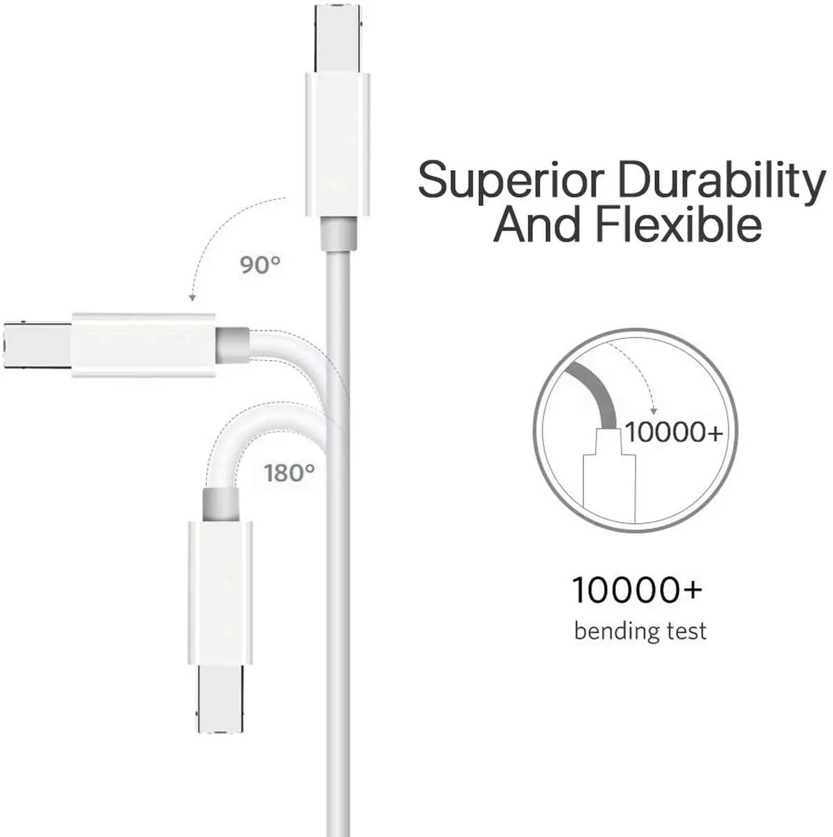 USB Type B for Midi Cable to Micro USB Cable Connector OTG Cable for Samsung