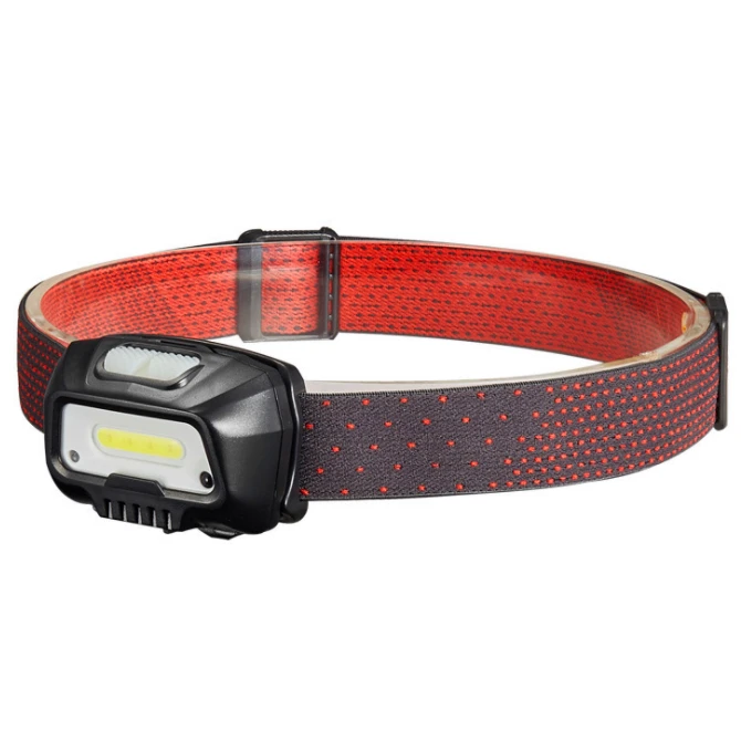 Sensor Rechargeable COB LED Head Torch Light for Emergency Camping Fishing Hunting Headlamp with Red Warning LED Headlight
