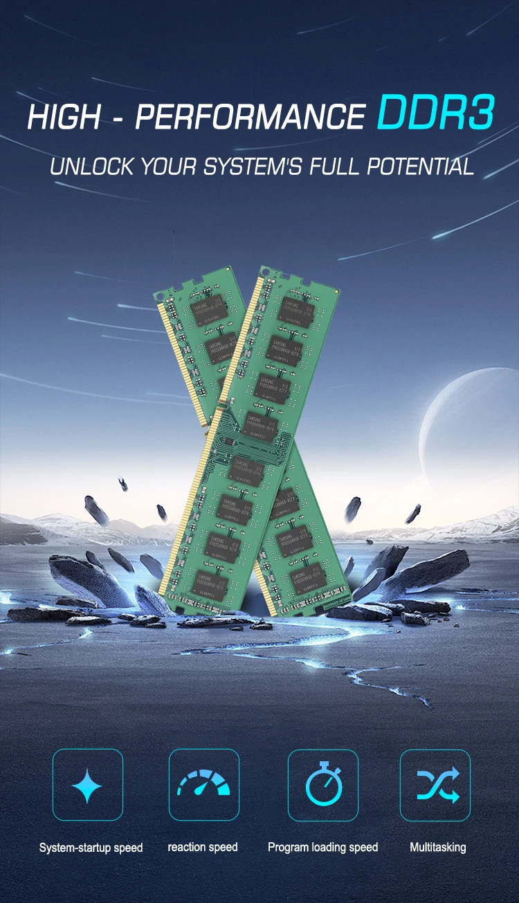 Shield Ram Memory RAM Memory Custom Logo 4GB 8GB 3200MHZ - Original Chip