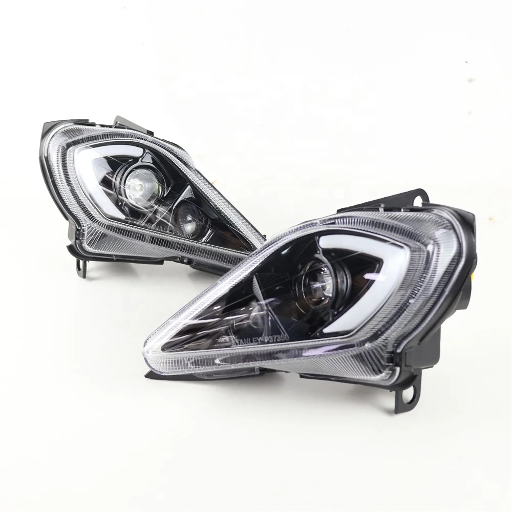 TIYPEOR Hot Sales Black LED Headlight Front Lamp Assembly with Hi-low Beam DRL LED Projector Headlights for YAMAHA YFZ RAPTOR