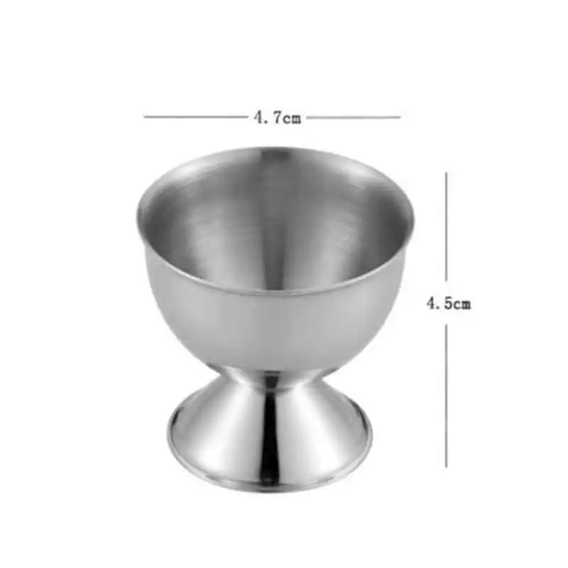 1pc Silver Egg Cup Stainless Steel Egg Holder, Soft Boiled & Hard