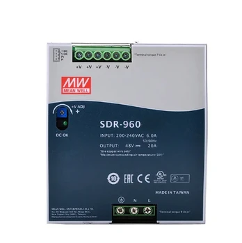 Mean Well SDR-960-24 SDR-960-48 24V48V 40A 20A Build-in PFC Ac Dc Power Supply Din Rail Industrial Power Supply Meanwell