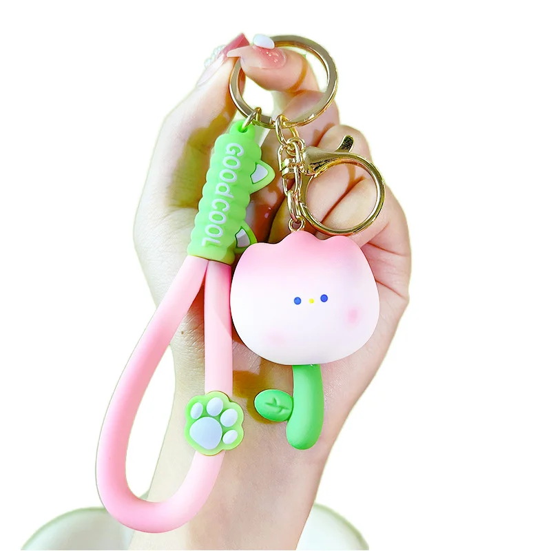 Character Dolls Cartoon Super Pvc Keychain Custom 3D Kawaii Silicon Keyring for gift