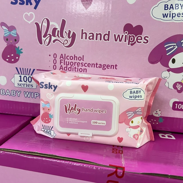 RUNBEIMIAN Customized 80 Pieces of Super Soft Baby Skin Care Wet Wipes, Economical and Disposable Wet Tissues, Fragrance-free