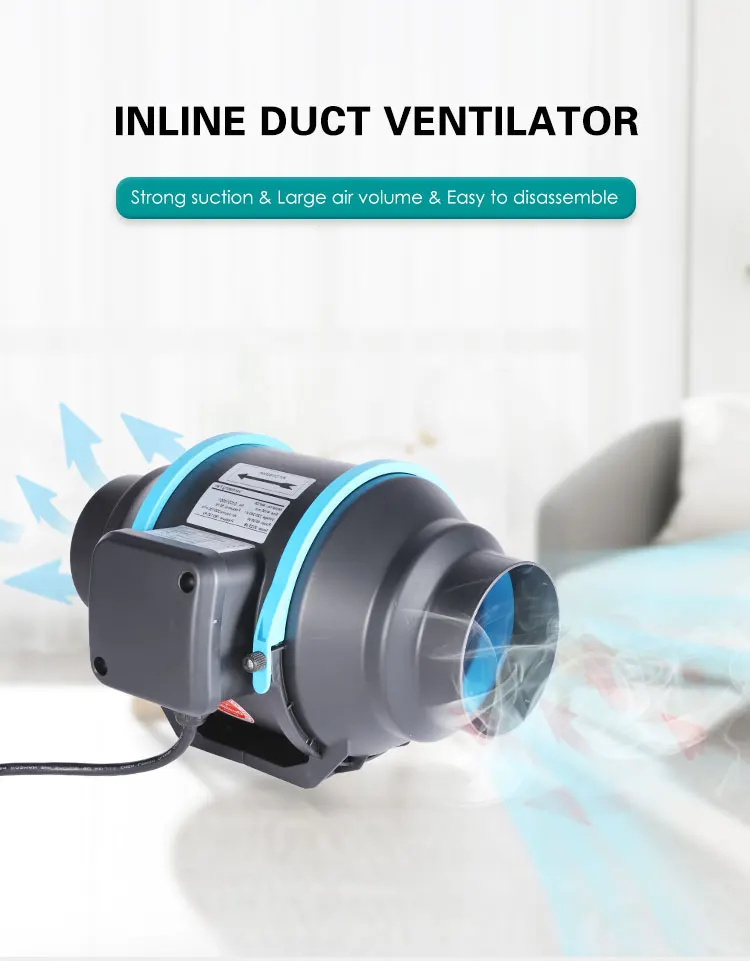 Inline Duct Fan, 220V, Plastic - detail 2