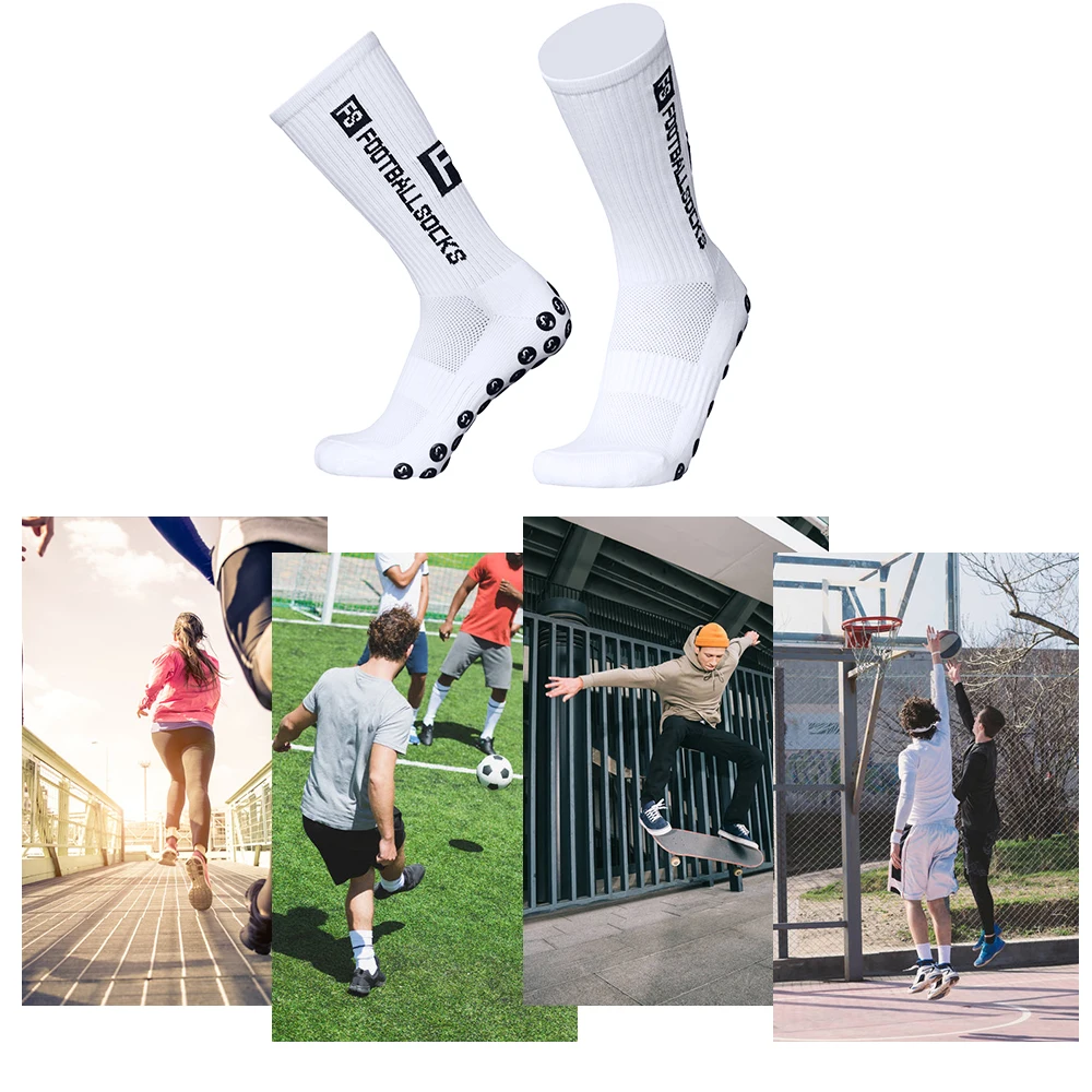 Chaussettes de sport de plein air Lixada, chaussettes de course à pied, chaussettes de football athlétiques, chaussettes antidérapantes avec poignées
