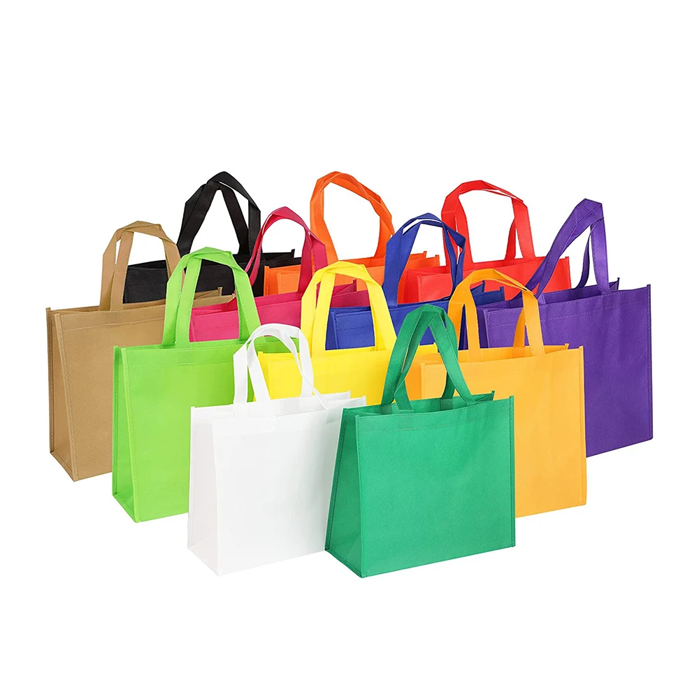 Wholesale Colorful Shopping Non Woven Bag Reusable Custom Logo DIY