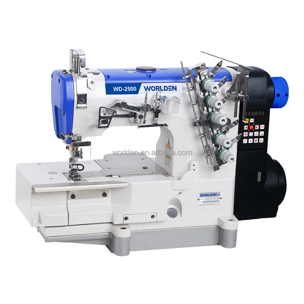 Factory Price Wd 2500d 01cb Direct Drive Flat Bed Interlock Stitch Sewing Machine With Top Cover