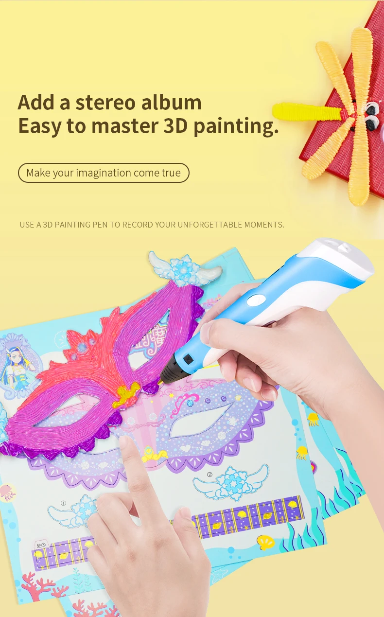 Kids Drawing Educational 3d Pen 3d Diy Printer Pen Drawing Pens 3d Drawing Painting Printing
