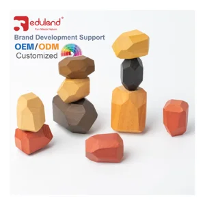 Hot Selling Educational DIY Wooden Stacking Blocks Kids' Construction Toy for Building & Balancing Stones