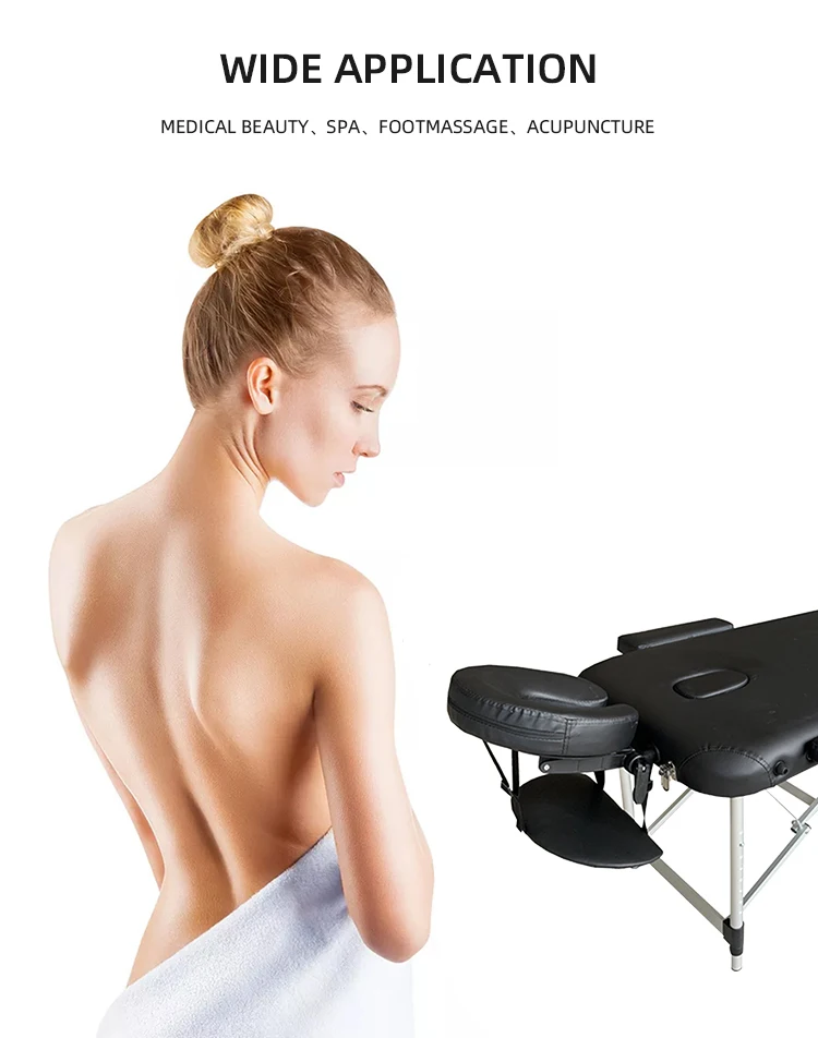 Adjustable Folding Massage Spa Bed Portable Large Massage Table With
