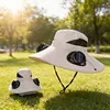 Gorra con ventilador solar - 2 ventiladores redondos - color caqui sólido