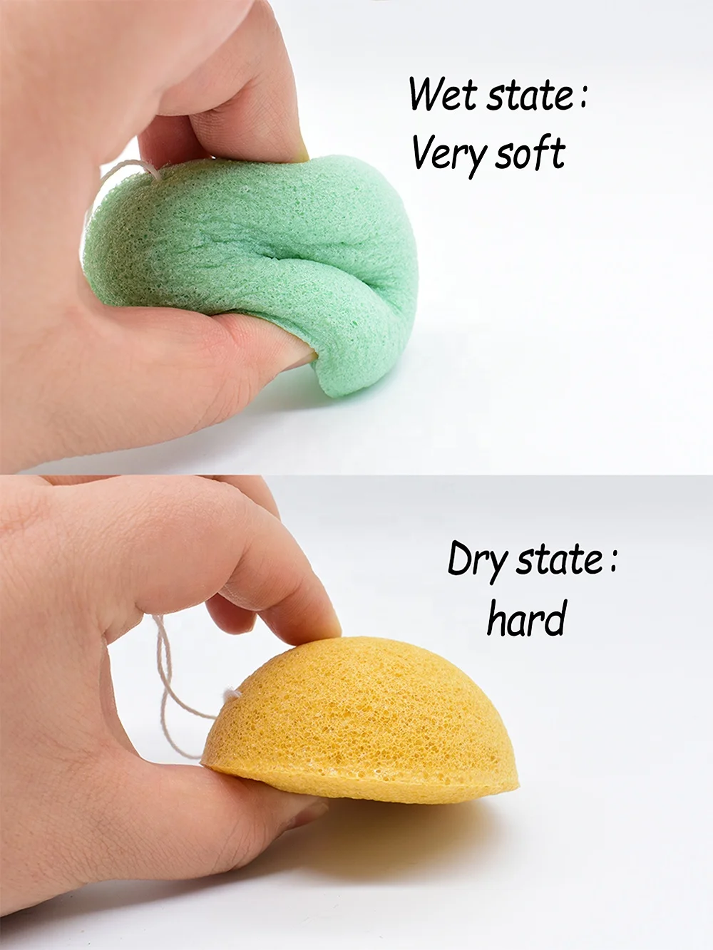 High Quality 100 Natural Washable Konjac Sponge Exfoliating Bath And