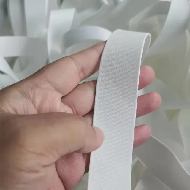 Thick white Ribbon webbing for printing Heat transfer print lanyard raw material sublimation polyester lanyard roll