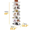 Model B 7-tier rotating shoe rack
