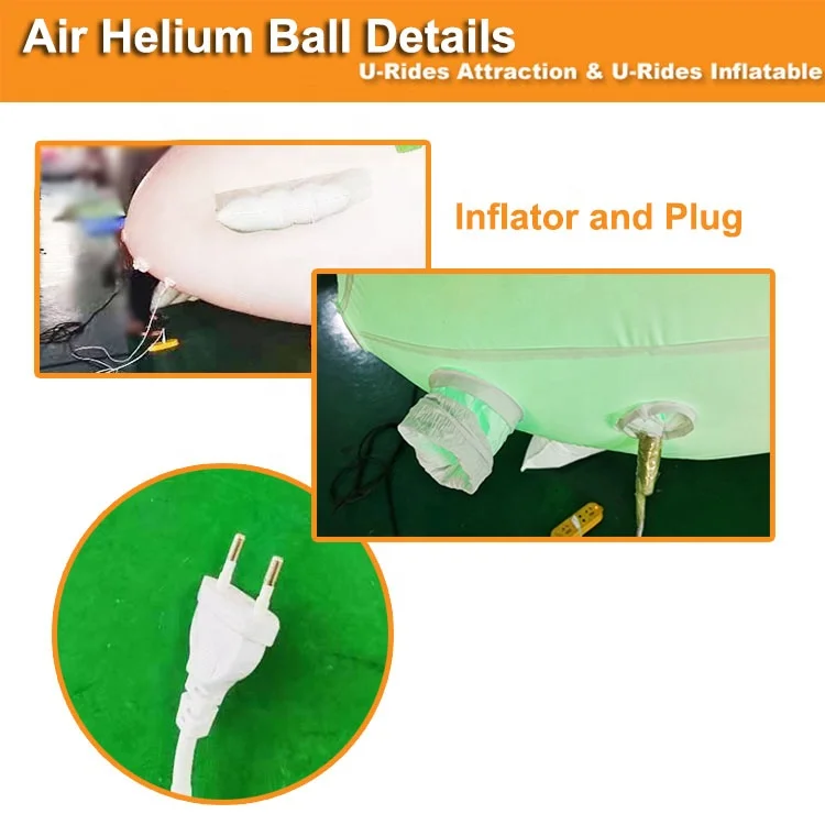 Customizable PVC Inflatable Helium Blimp Balloon Airship for Sale for Party Events or Rental Includes Repair Kits