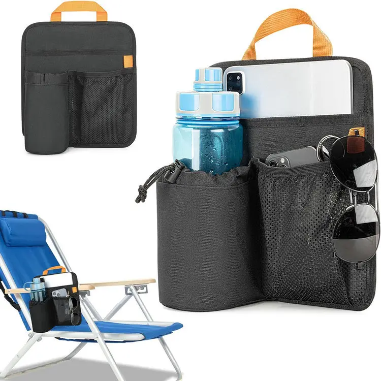 Heavy Duty Hanging Chair Attachment Armrest Organizer With Water Bottle