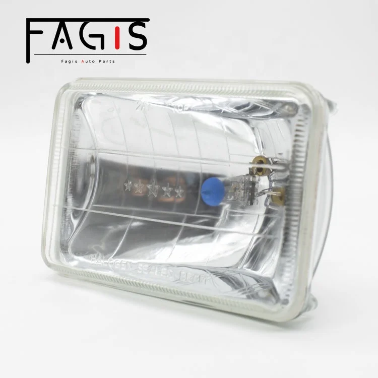 5 Inch Square Sealed Beam with Halogen Bulb H6001 H4652   Warm White Auto Headlamp