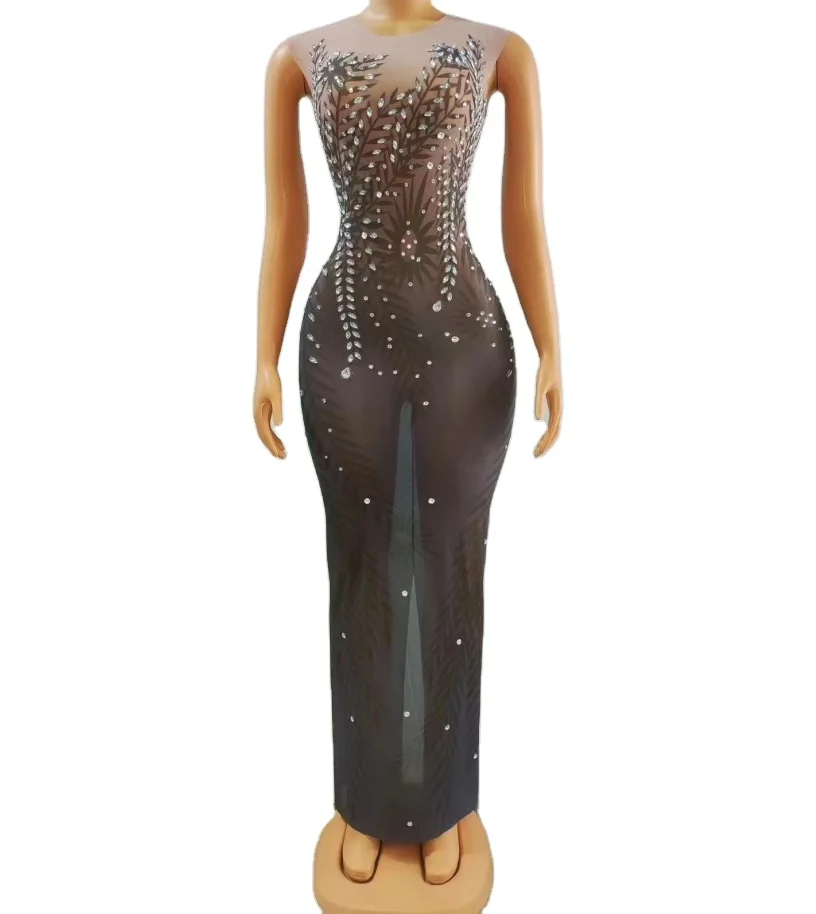 Alibaba.com: KIMSHEIN AD1748 Mermaid Banquet Dress, floor-length,  sleeveless design with crystal decoration. Enjoy quick shipping options and  customizable logo services for targeted business needs.