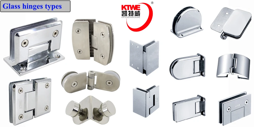 glass hinges types