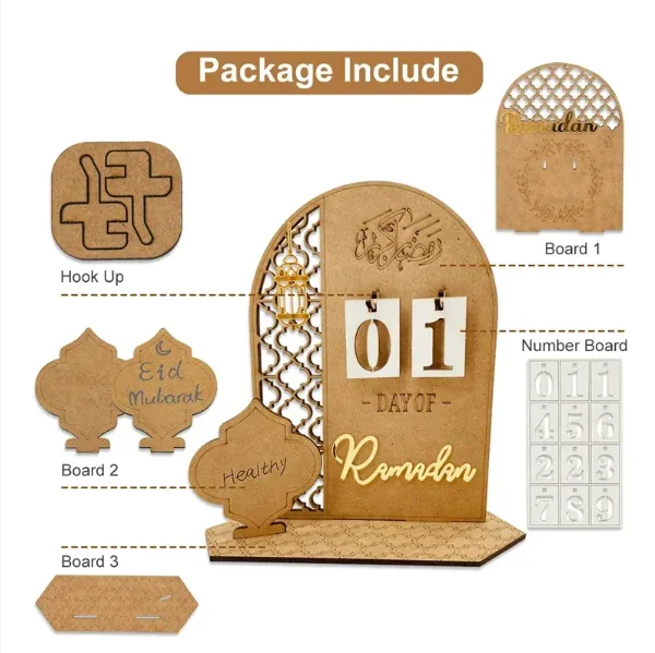 Diy Wooden Crafts Decor Advent Calendar Ramadan Ornament Wood Eid Diy Wooden Crafts Decor Advent Calendar Ramadan Ornament Wood Eid