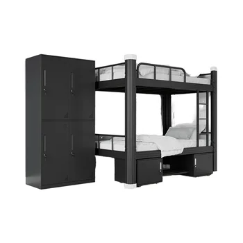 Modern Design Upper and Lower Metal Dormitory Beds Factory Direct Sales Bunk Beds for Students and Hotels