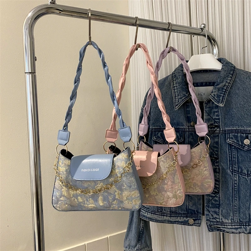 Stylish Casual Womens Bag 2023 New Summer Ladies Quality Crossbody , Simple Single-shoulder , Underarm
