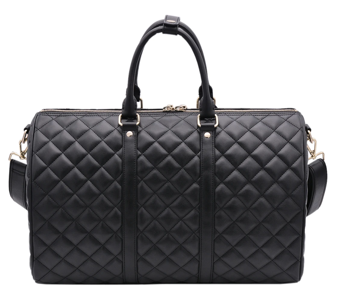 Source 2021 High quality quilted pu stylish leather travel bag
