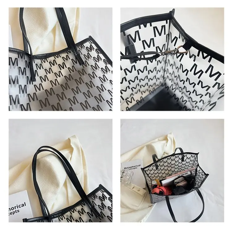 2023 Custom Color Jelly Bag Pvc Handbag Big Pvc Jelly Tote Bag Candy