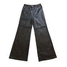 High Quality Customizable Waxed Men Denim Flare Jeans Pants
