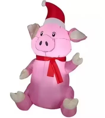 High Quality Customized LED Christmas Decorations Inflatable Pigs for Advertising