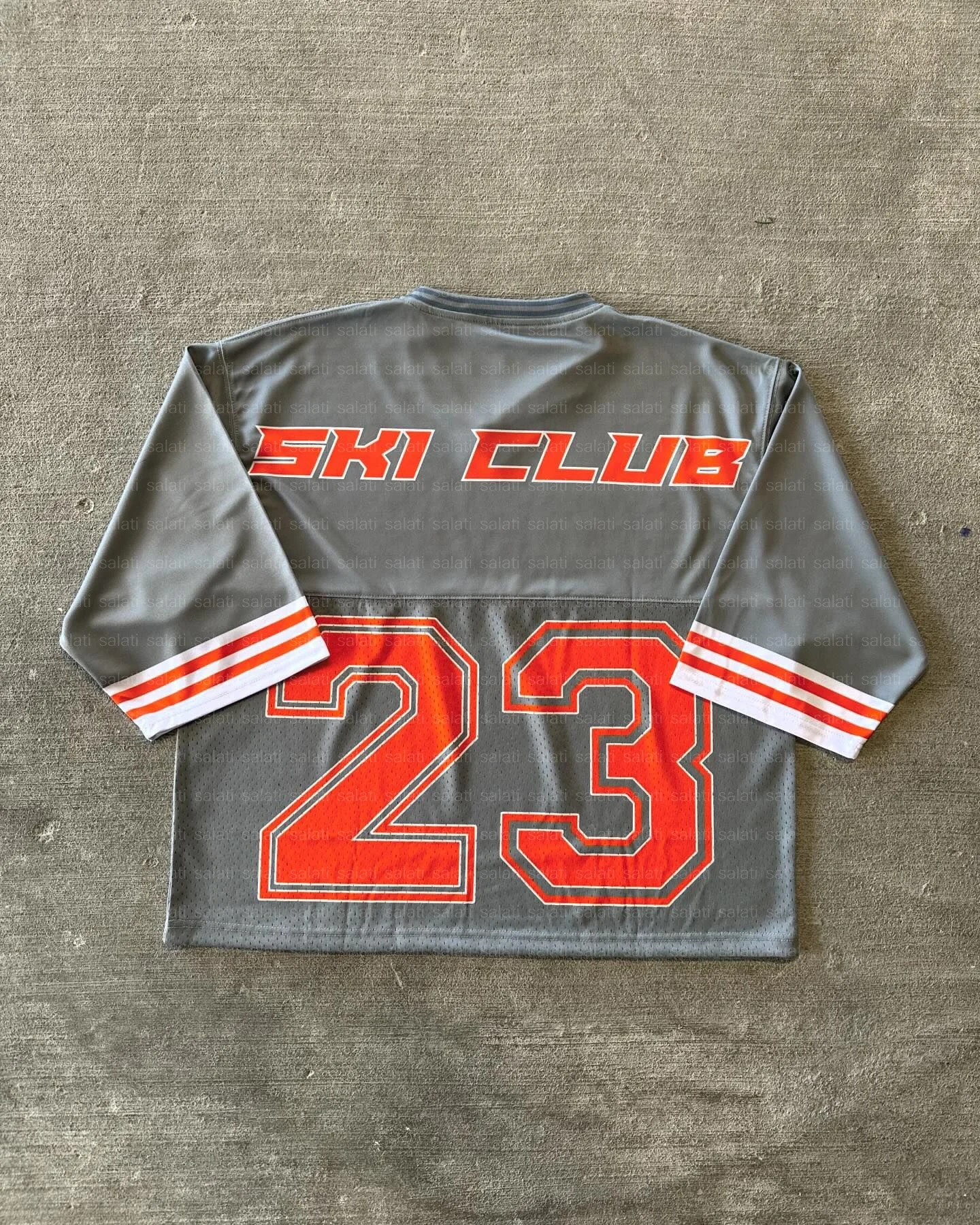 Custom V Neck Silk Screen Printed Quick Dry Oversized Boxy Mesh Sport T-Shirts 180g OEM Service Soccer Basketball Football gallery 4